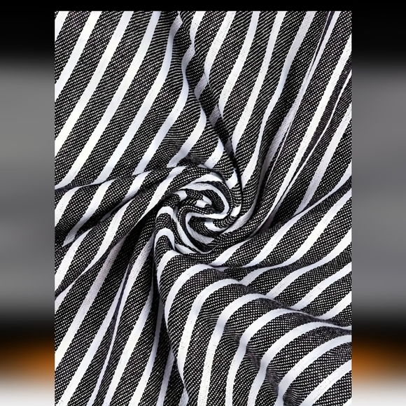 Blue White Striped 3XL Back w Pocket Elastic Waist - Picture 5 of 5